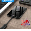 Vention Wireless Charger 15W Ultra-thin Mirrored Surface Type 0.05M Black, FGBBAG