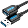Vention USB 3.0 A Male to A Female Extension Cable 3M black PVC Type, CBHBI