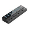 Vention USB B to USB 3.0 X7 HUB with individual Power switches And DC.5.5m power adapter, CHXBO-UK