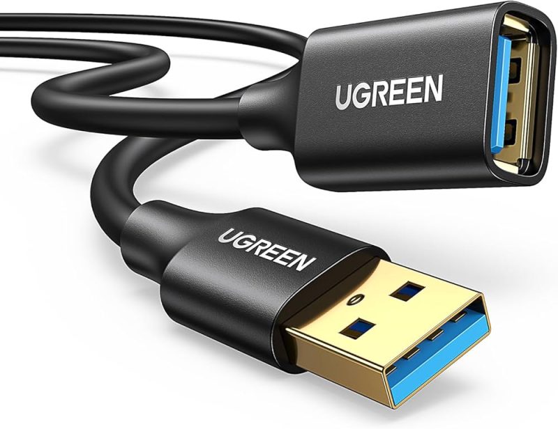 Ugreen extension cable USB (male) - USB (female) 2.0 480Mbps 1.5m black (US103)