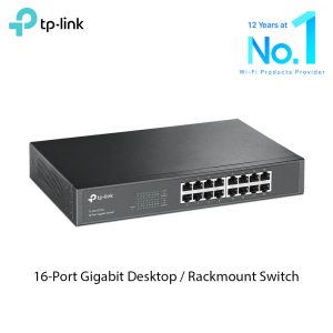 TP-Link 16-Port 10/100/1000Mbps Gigabit Desktop/Rackmount Switch , TL-SG1016D