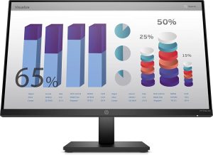 HP P24q G4 23.8"" QHD Monitor, Height/Tilt/Swivel/Pivot Adjustable, Black Color, 8MB10AA