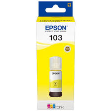 INK CART EPSON  103 Yellow for L1110, L3110, L3111, L3116, L3150, L3151, L3156, L3160, L5190 – 65ml , C13T00S44A